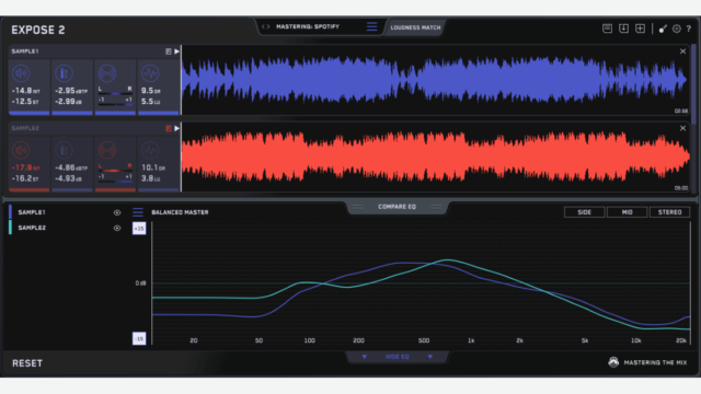 【期間限定無料】Mastering The Mix『EXPOSE 2』が無料配布中！トラックを分析して問題点を見つけるオーディオ品質管理ソフト！